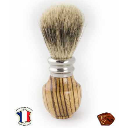 Shaving brush in Zebrano.