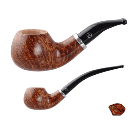 Rattray's Butcher's Boy Pipe  LI23: tobacco pipe, 2 stems, bent shape, 9mm filter