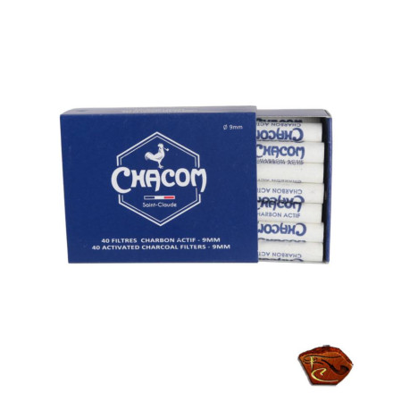 Filtres Chacom Charbon actif. 9 mm pour pipe
