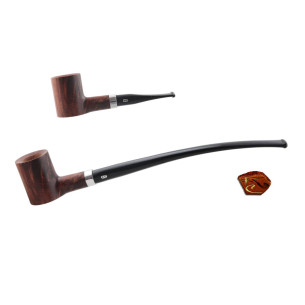 Chacom Idéal Unie (2 stems) pipe : churchwarden tobacco pipe at Fumerchic