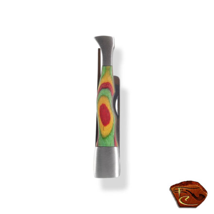 Pipe tool metal and wood multicolor