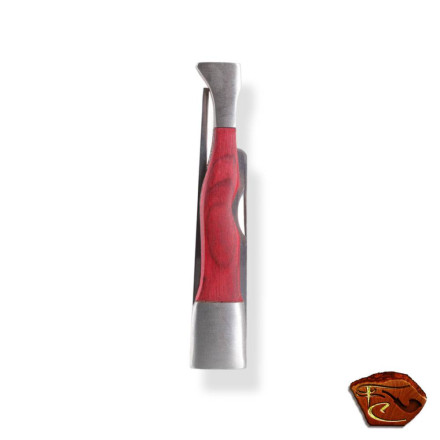 Bourre pipe bois métal rouge