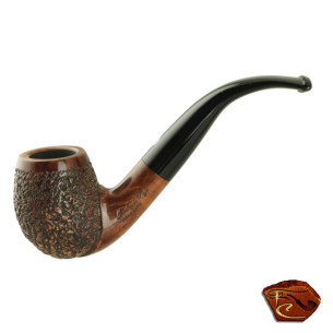 Mastro de Paja hand made Pipe: bent shape and rustic bowl 