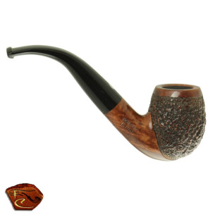 Mastro de Paja hand made Pipe: bent shape and rustic bowl  2