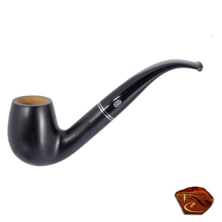 Pipe en bois Chacom Galilée 42: pipe noire courbée