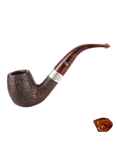 Pipe courbée Peterson Irish Harp Sablée 69:: fishtail et fitre 9mm.