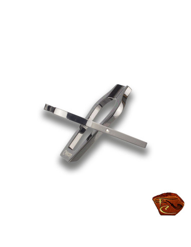 Foldable steel pipe stand Chacom in a leather case. Ref cc300
