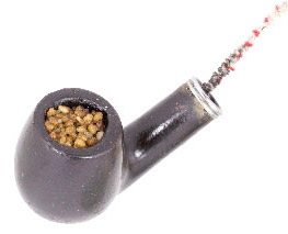 La pipe avec le sel après 24h de repos. 