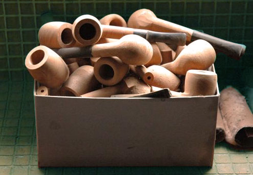 Caisse de pipes en bois